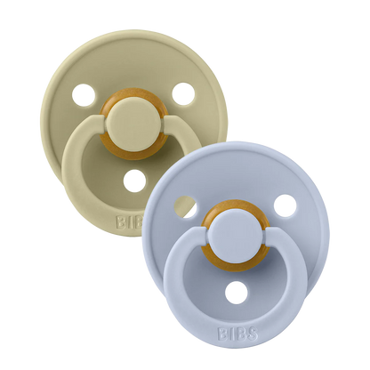 Bibs Pacifier 2 Pack - Khaki/Dusty Blue