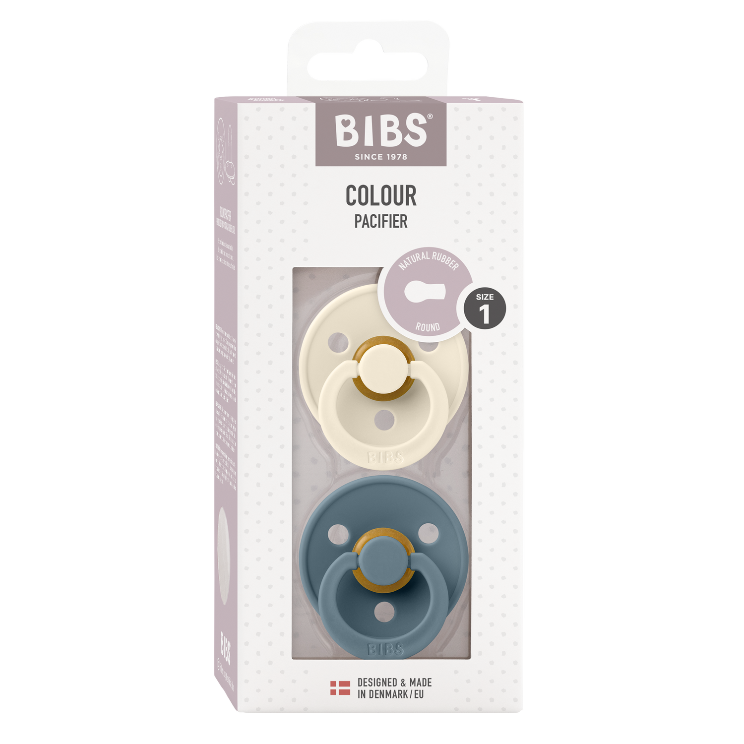 Bibs Pacifier 2 Pack - Ivory/Petrol