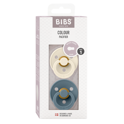 Bibs Pacifier 2 Pack - Ivory/Petrol