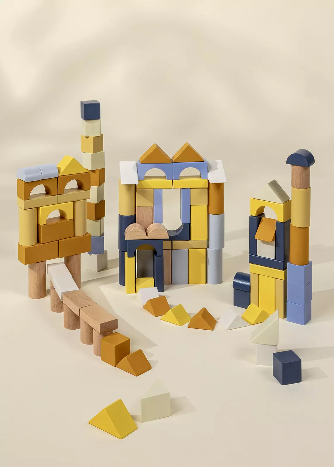 Wooden Construction Blocks Set - 100pcs