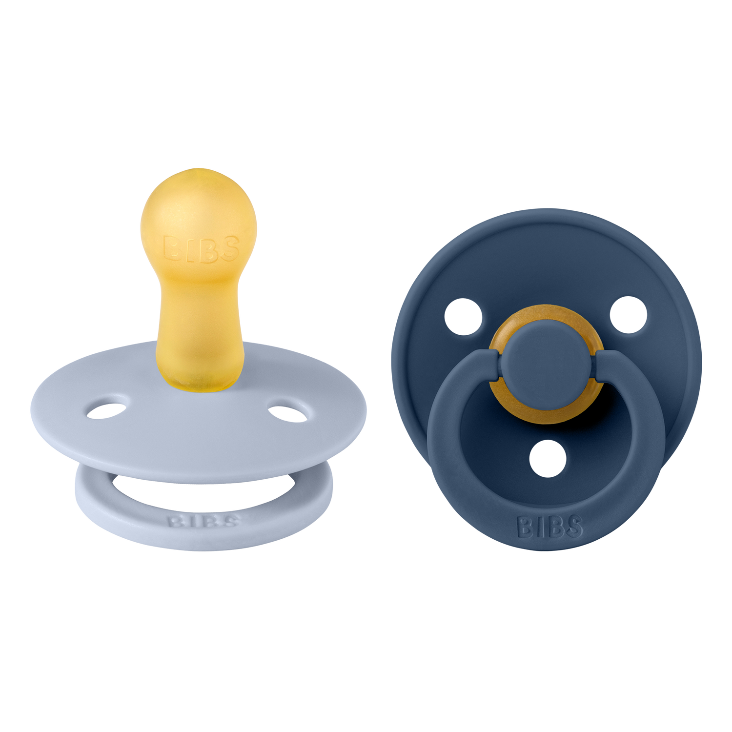 Bibs Pacifier 2 Pack - Dusty Blue/Steel Blue