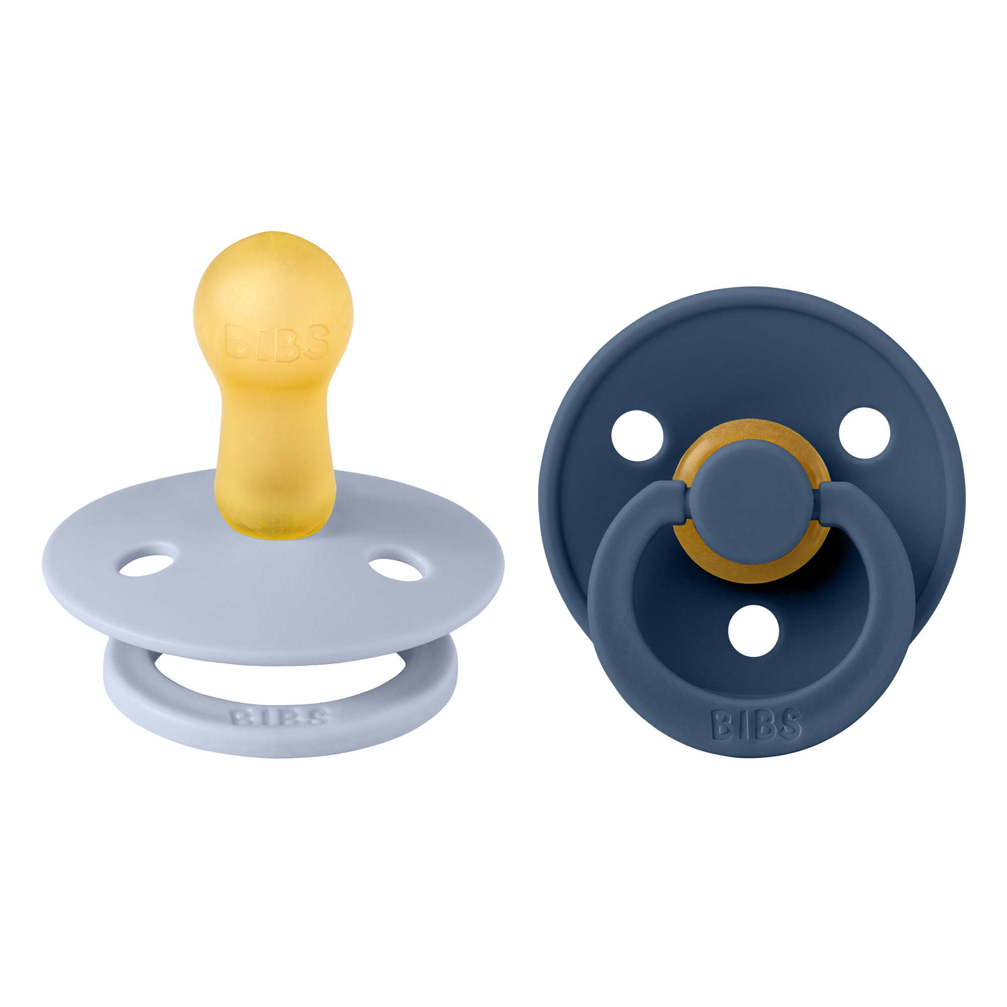 Bibs Pacifier 2 Pack - Dusty Blue/Steel Blue