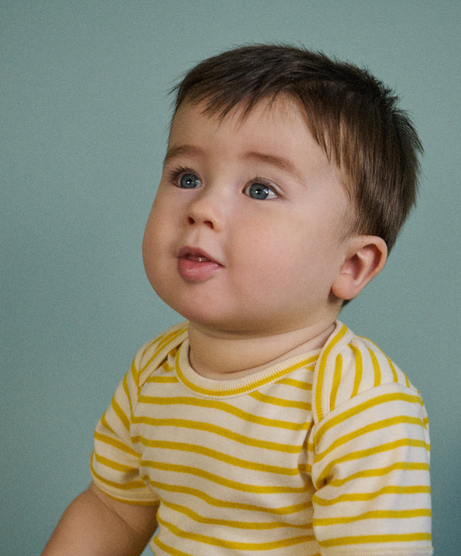 Short Sleeve Bodysuit - Sunburst Sailor Stripe