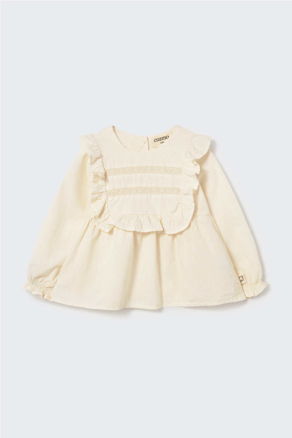 Jacquard Voile Baby Blouse - Ivory