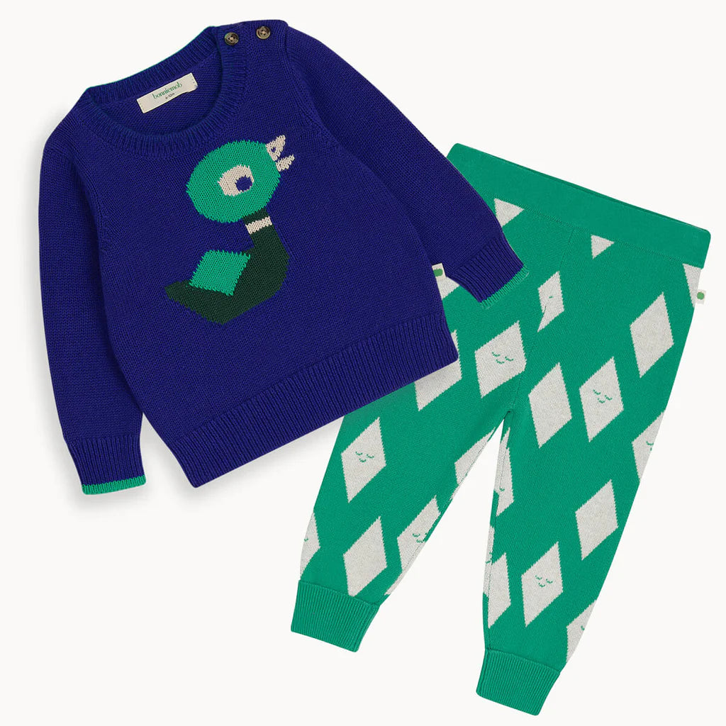 Arwen &amp; Alden Kid Set - Blueberry Sweater &amp; Trouser Set