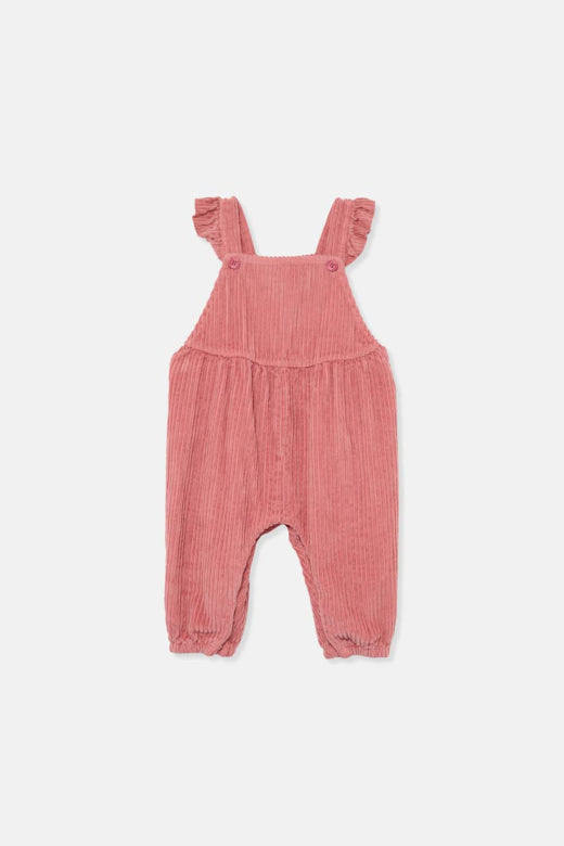 Organic Corduroy Baby Overalls Rose