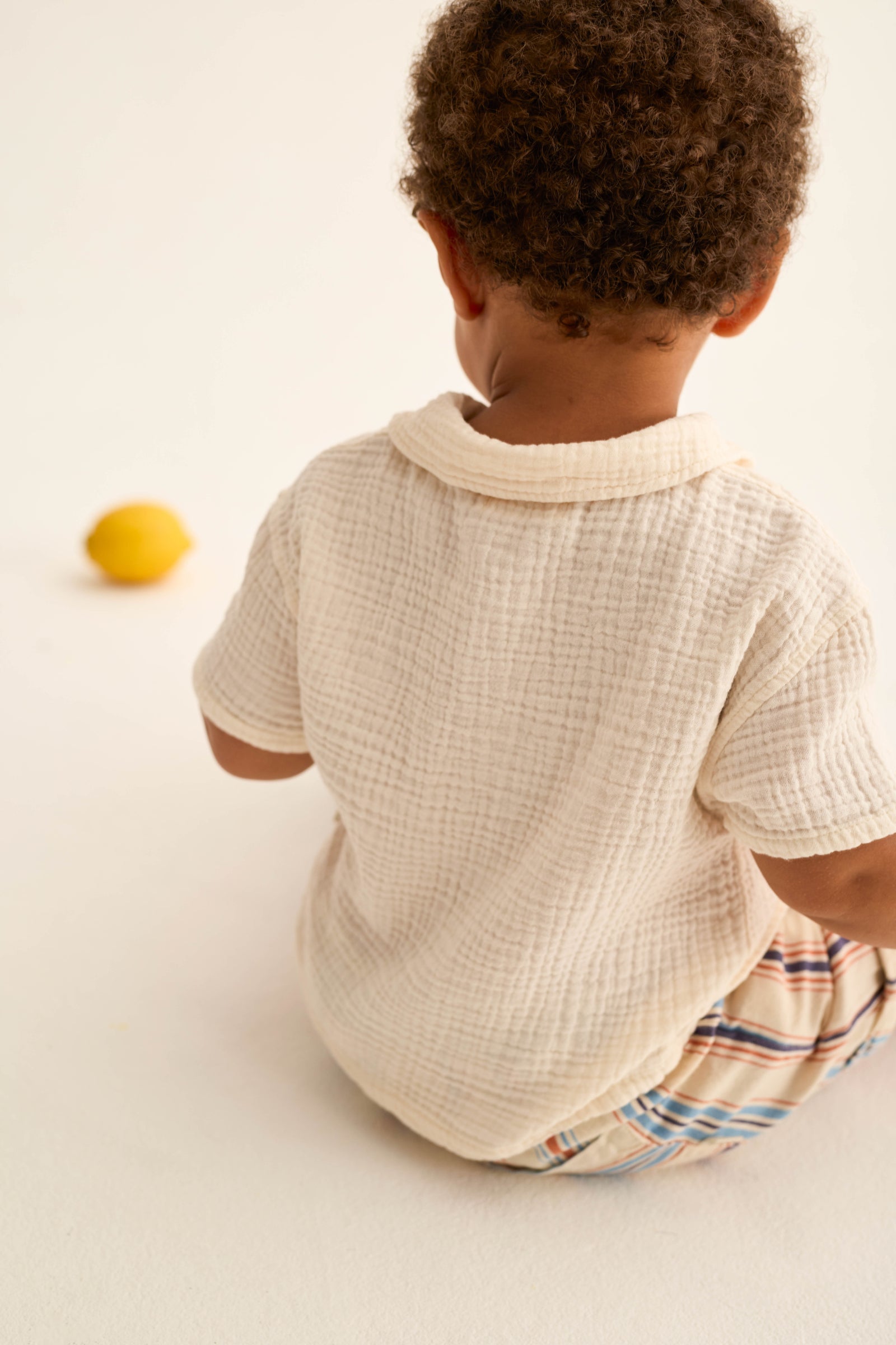 Soft Gauze Cotton Baby Shirt - Ivory
