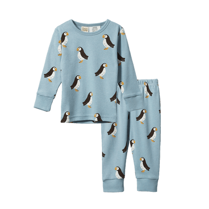 Long Sleeve Pyjama Set - Puffin Print
