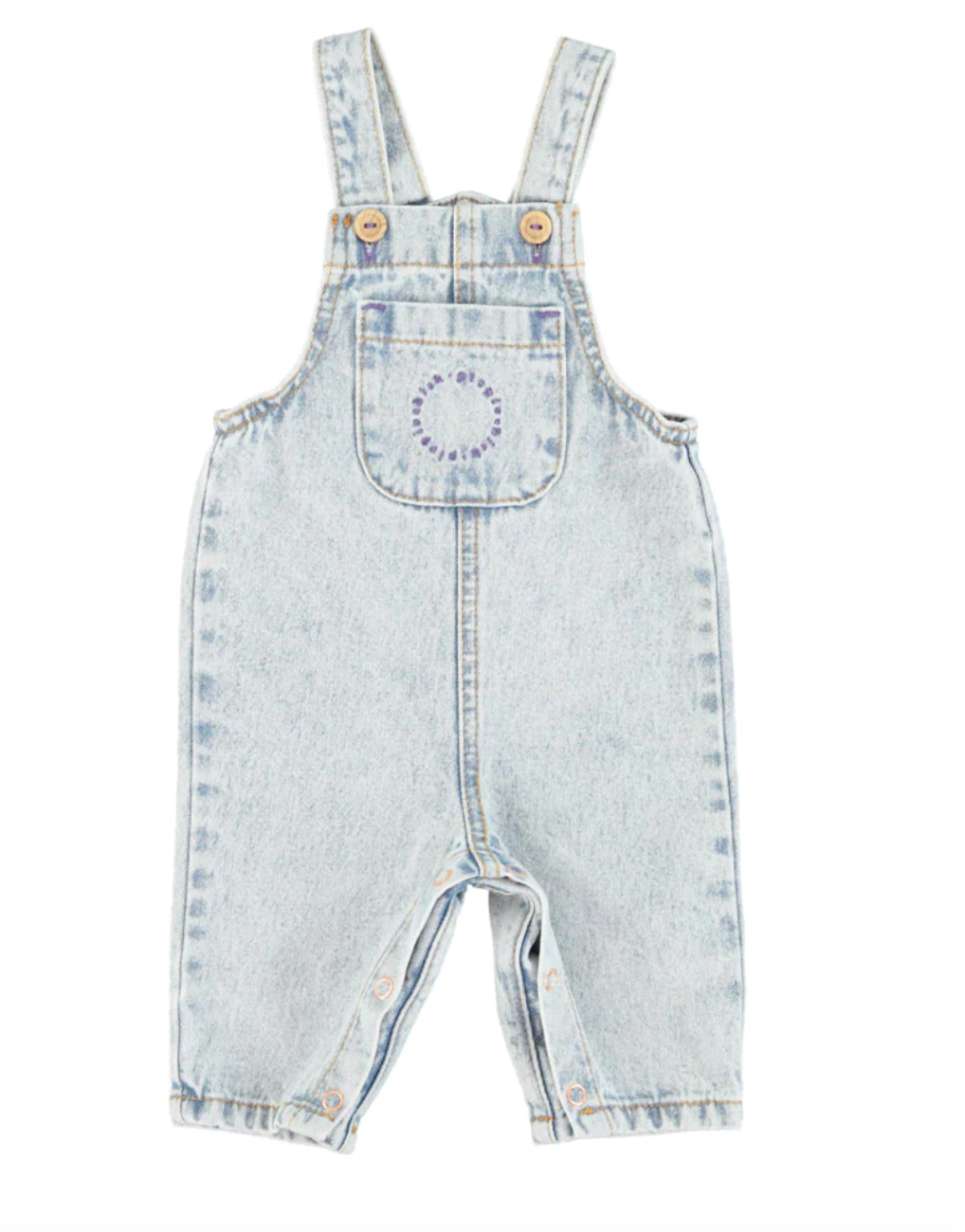 Baby Dungarees | Washed Blue Denim