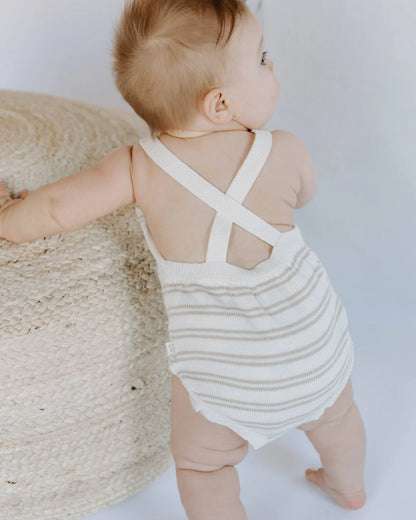 Stripe Knit Bubble Romper