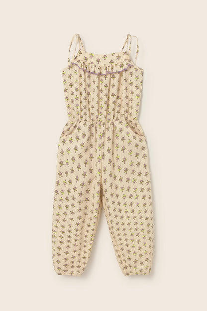 Indiana Flower Print Jumpsuit Lavender
