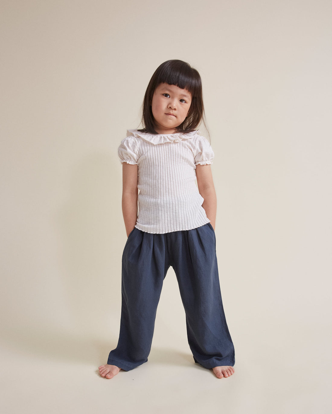 Rib Collar T-Shirt