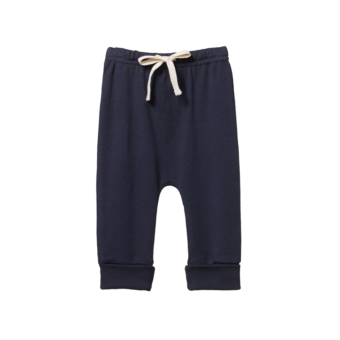 Cotton Drawstring Pants - Navy