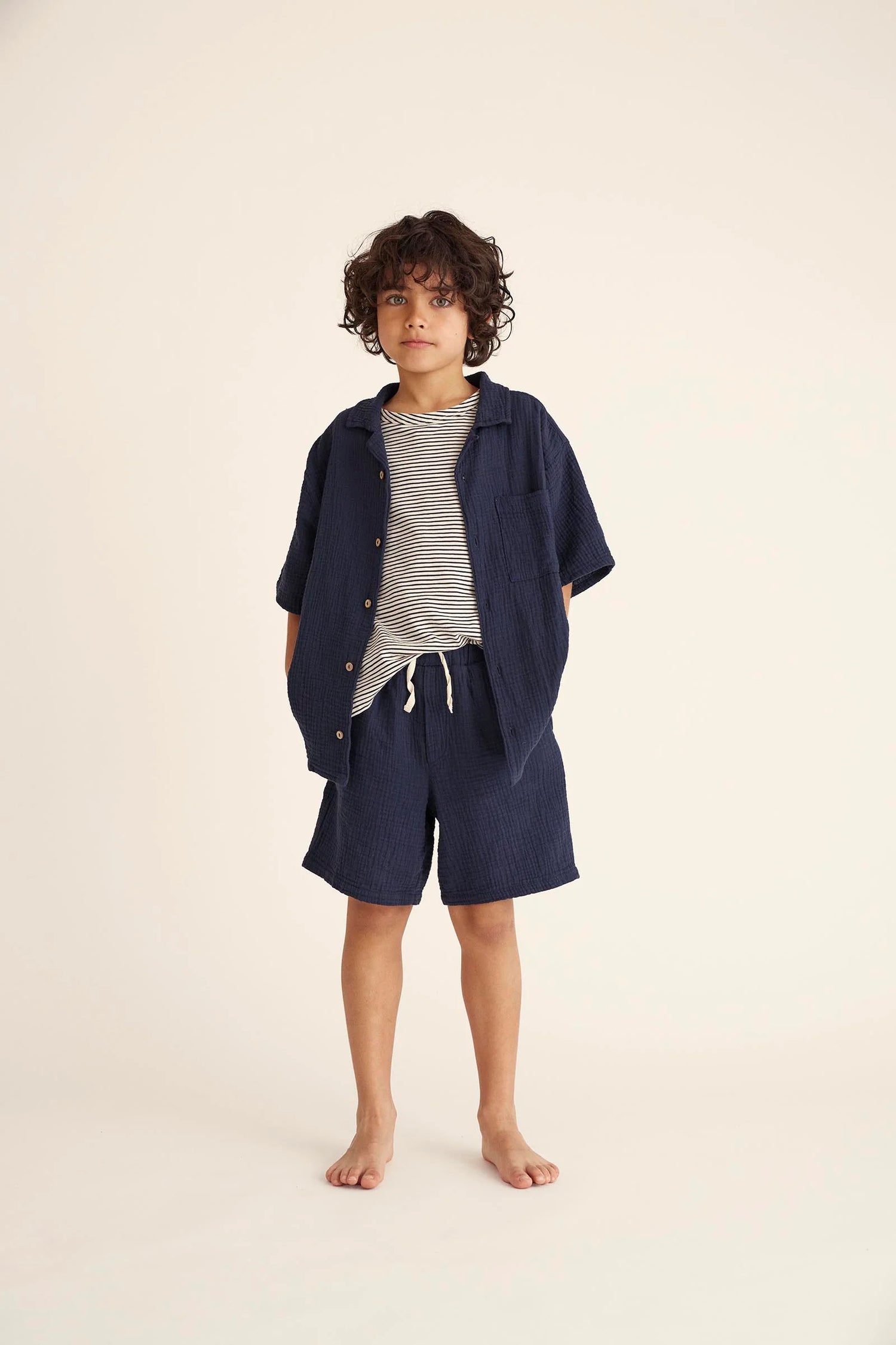 Soft Gauze Set Navy