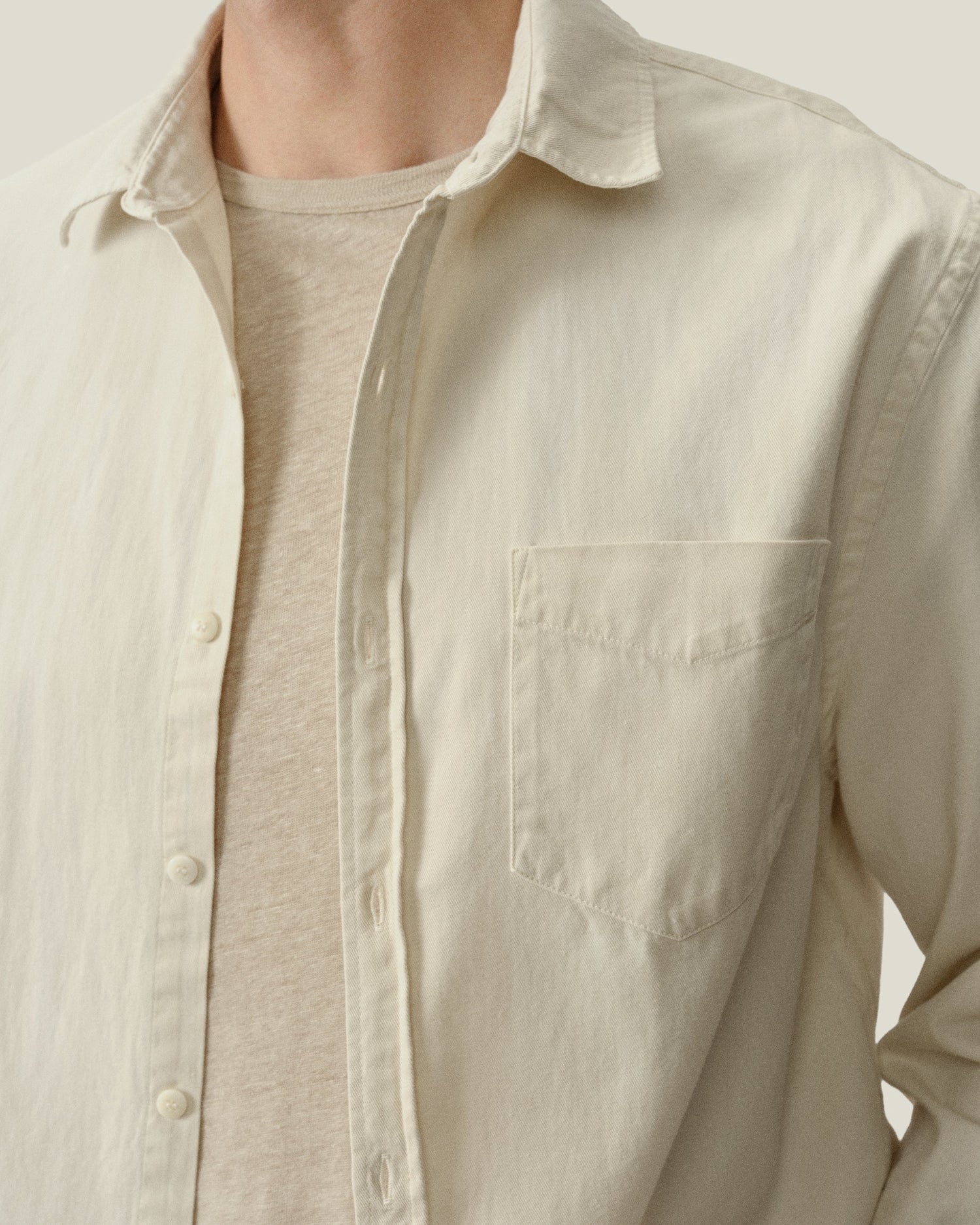 Twill Shirt - Cream