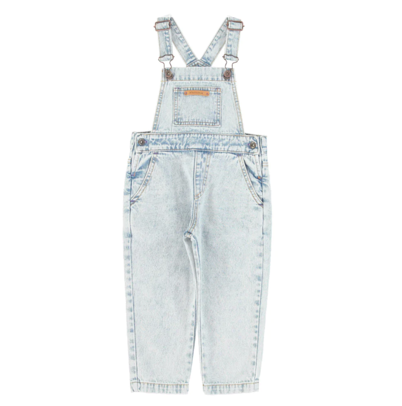 Dungarees | Washed Blue Denim