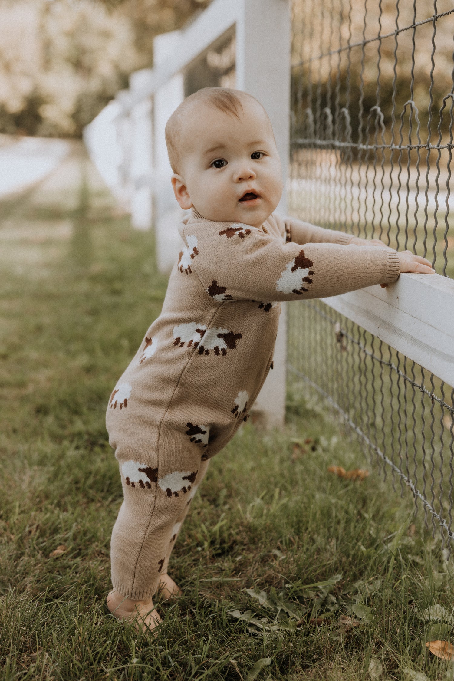 Baa Baa Sheep Jacquard Romper