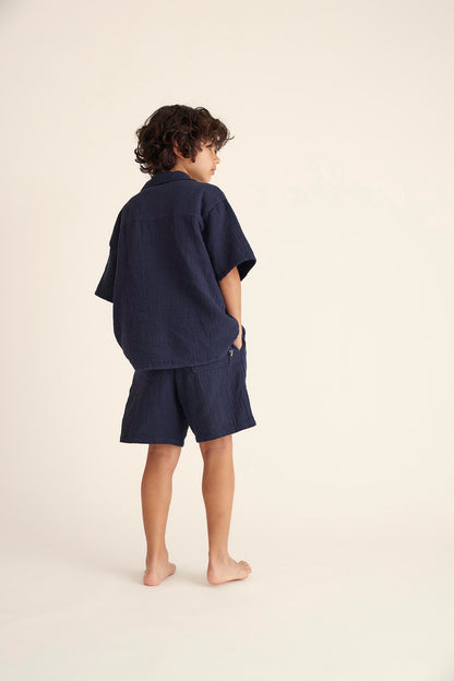 Soft Gauze Set Navy