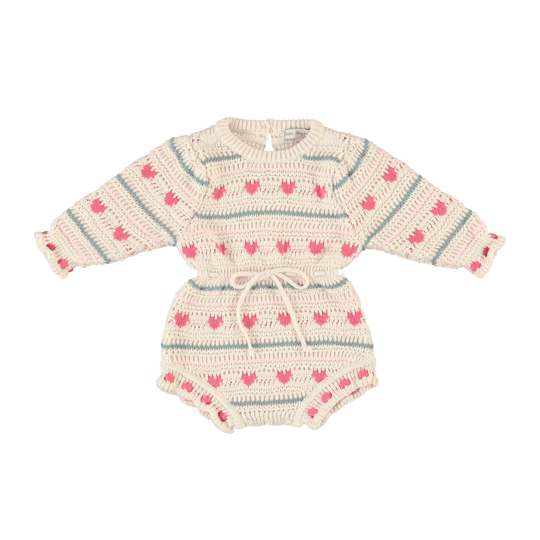 Josie Romper Heart Knit