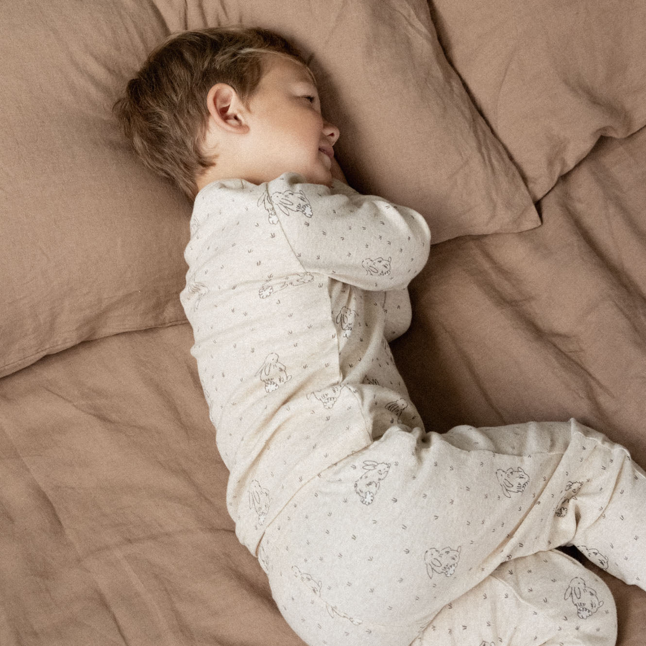 Long Sleeve Pyjama Set - Burrow Sleep Print