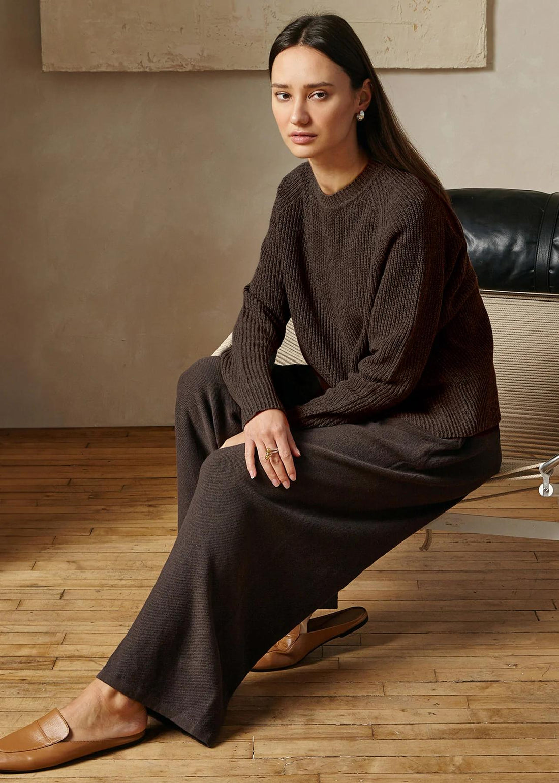 Misu Linen Wide Leg Pants Espresso