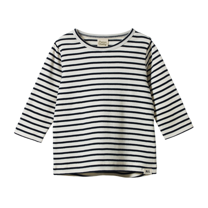 Long Sleeve River Tee - Navy Stripe