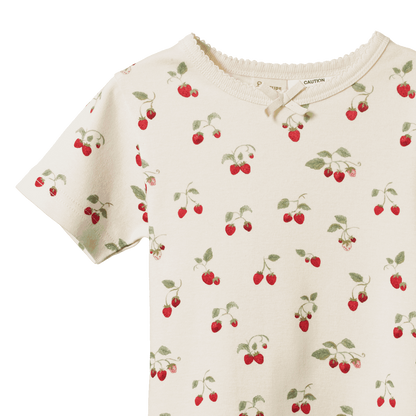 Shortie Pyjama Set - Strawberry Blush Print