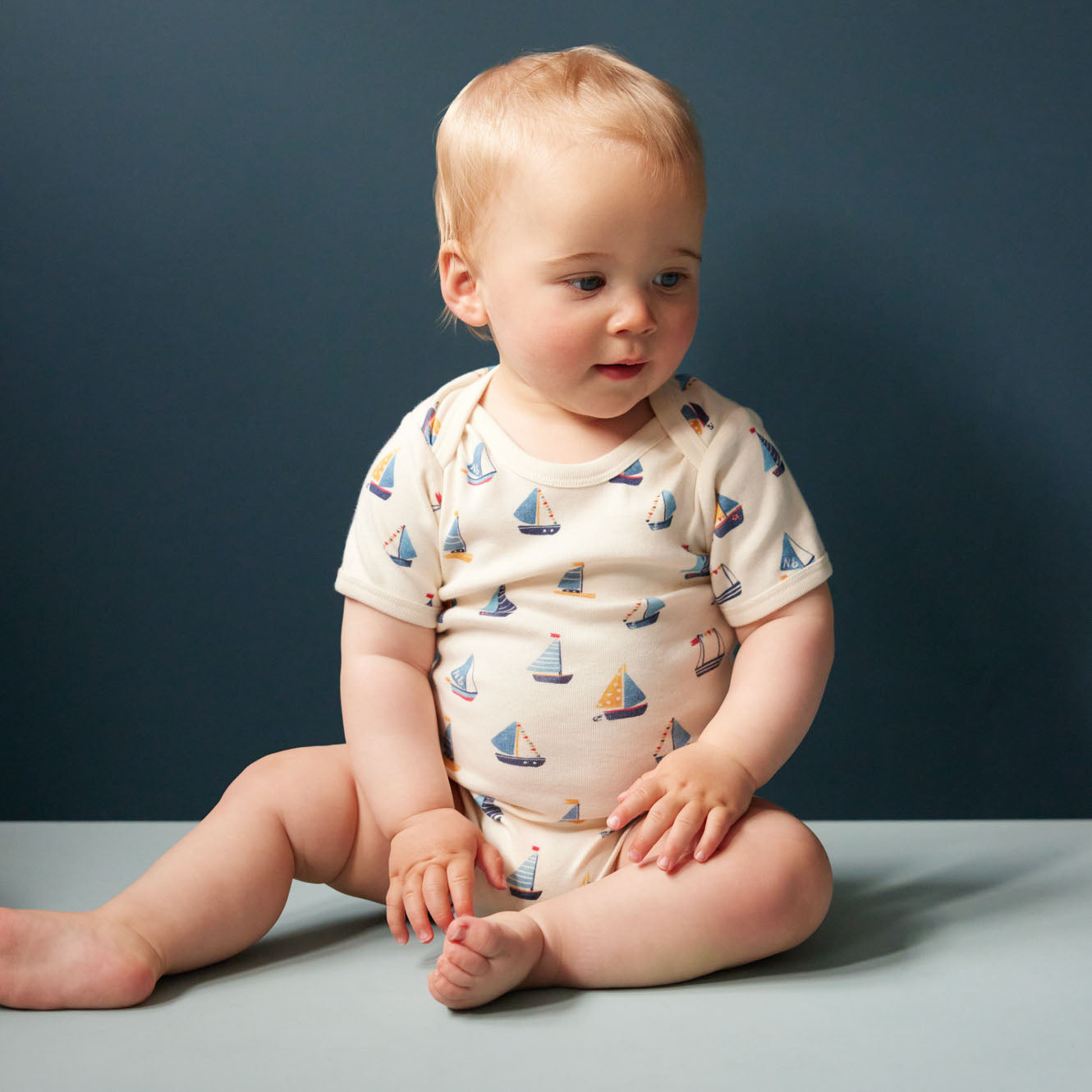 Short Sleeve Bodysuit - Regatta Print
