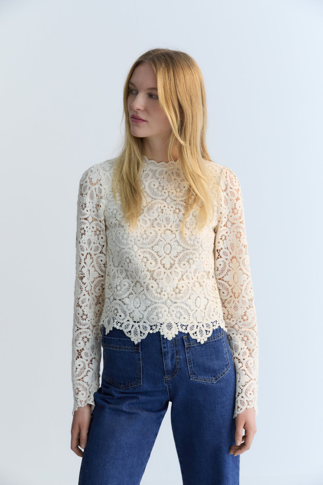 Lara Woman Blouse - Moonlight White