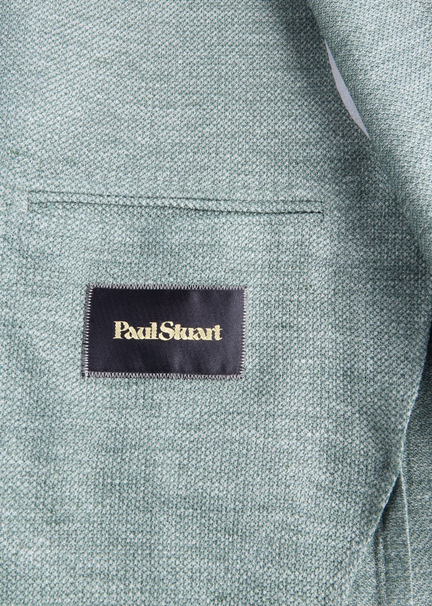 Garment Dyed Basket Weave Jacket - Mint