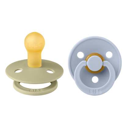 Bibs Pacifier 2 Pack - Khaki/Dusty Blue