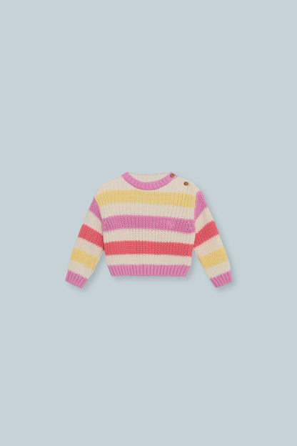 Celosia Baby Jumper Pink Lavander Stripes