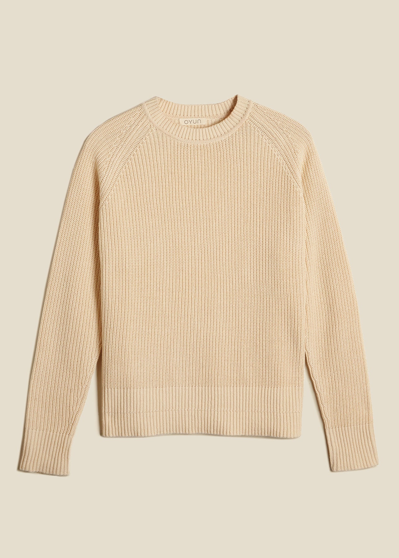 Romy Ribbed Crew Creme