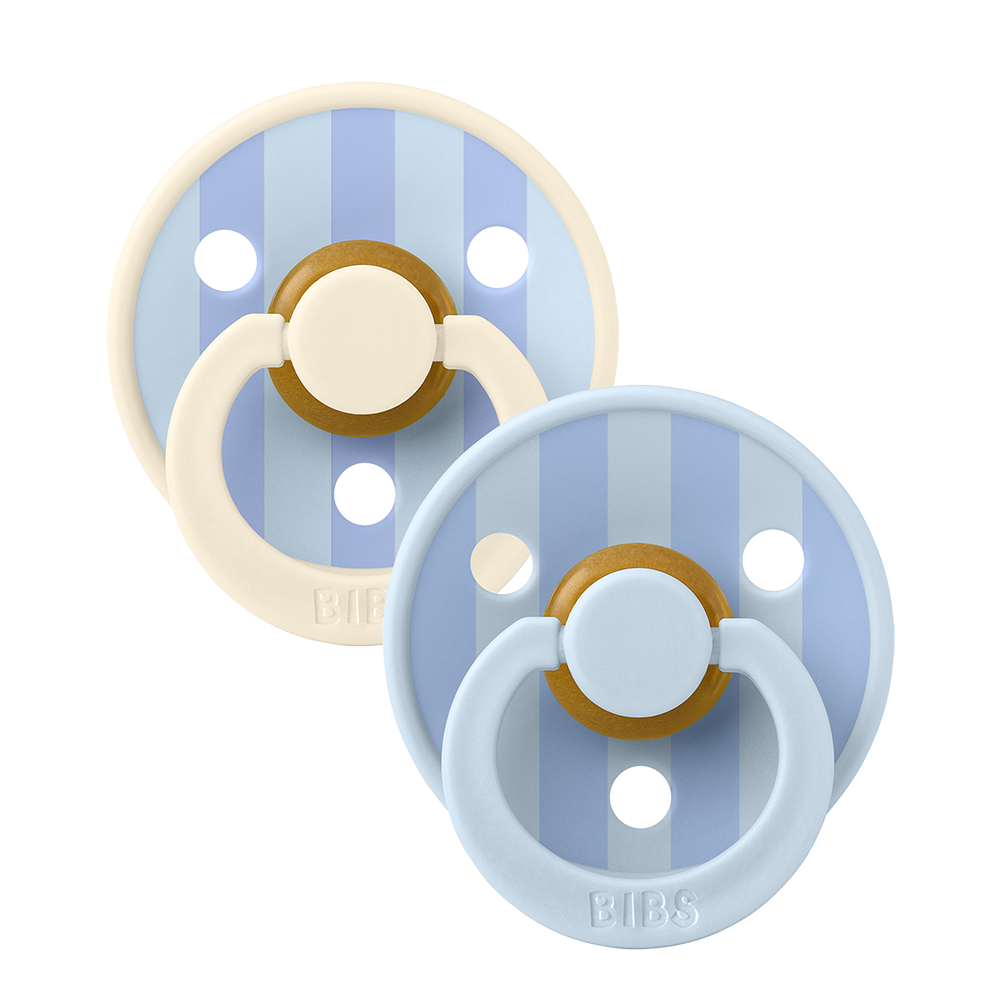 Bibs Pacifier 2 Pack - Baby Blue Dusty Blue mix
