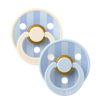 Bibs Pacifier 2 Pack - Baby Blue Dusty Blue mix