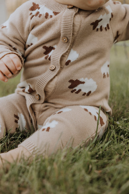 Baa Baa Sheep Jacquard Romper