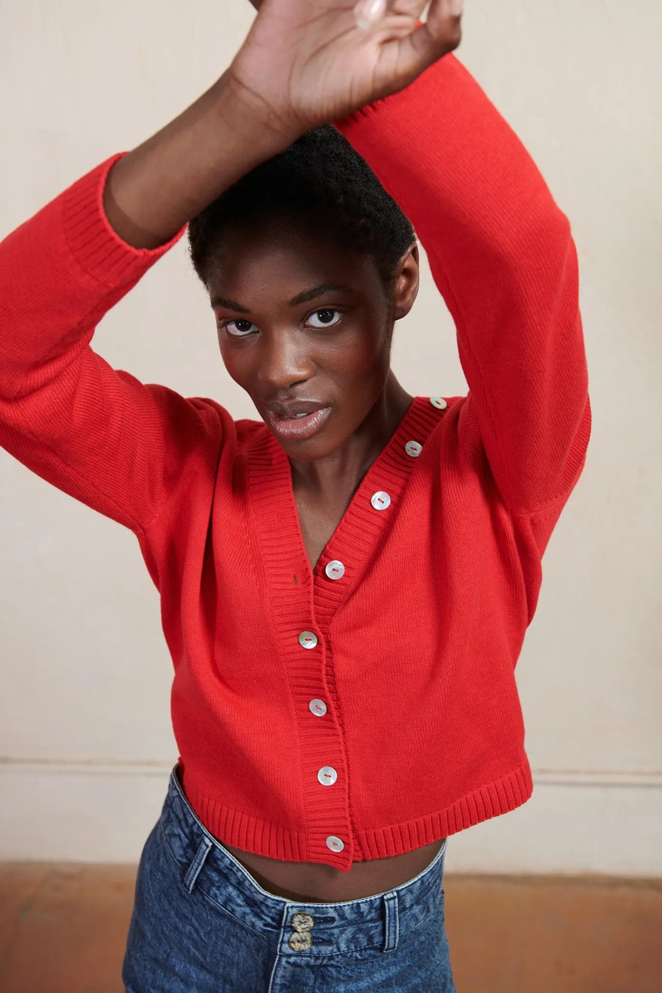 Button Cardi | Piquillo | Organic