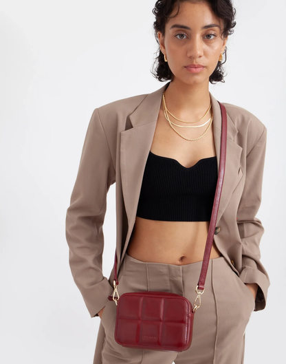 Luxe Camera Bag Red Quilt