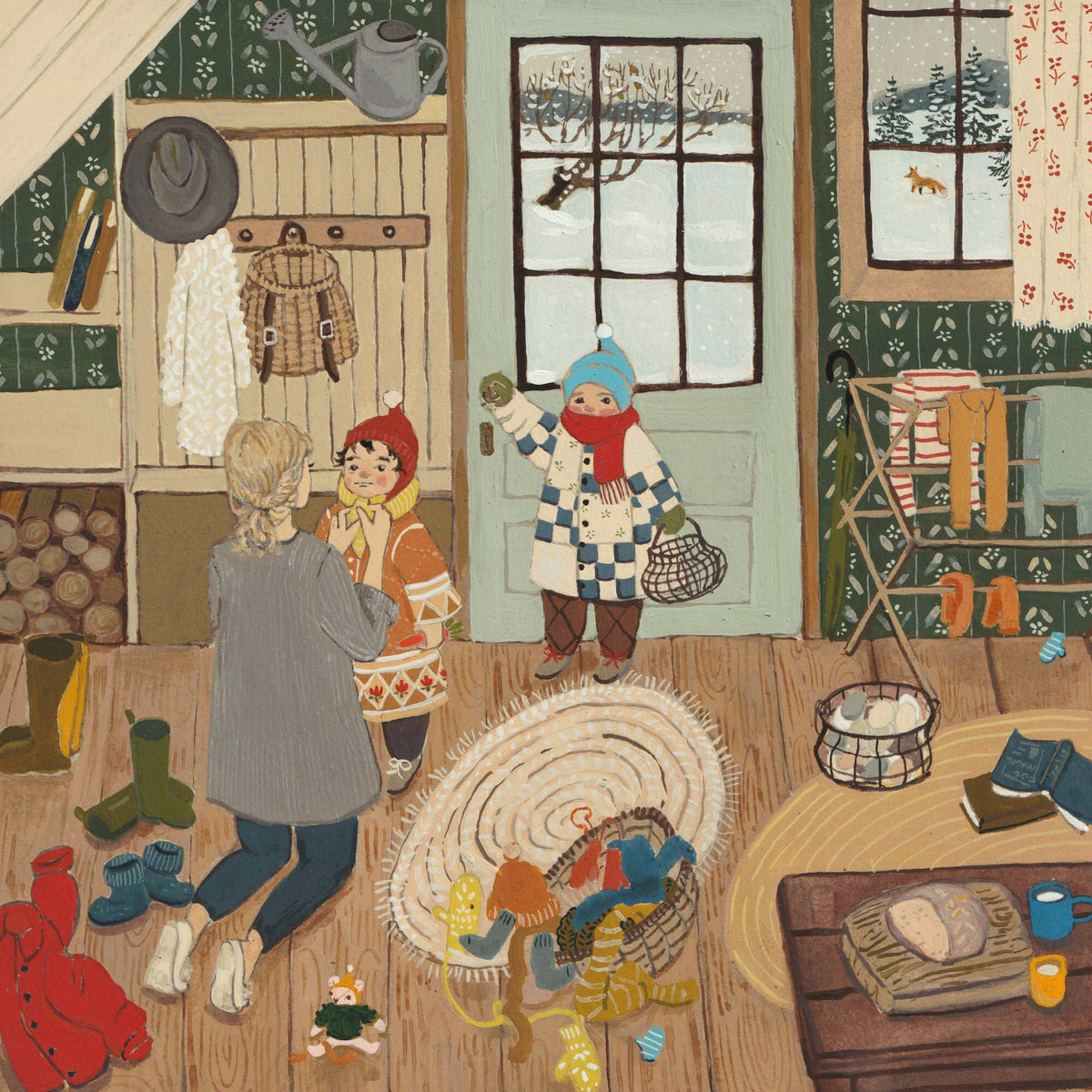 Winter Chores Art Print