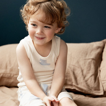 Singlet Pyjama Set - Regatta Blue Print