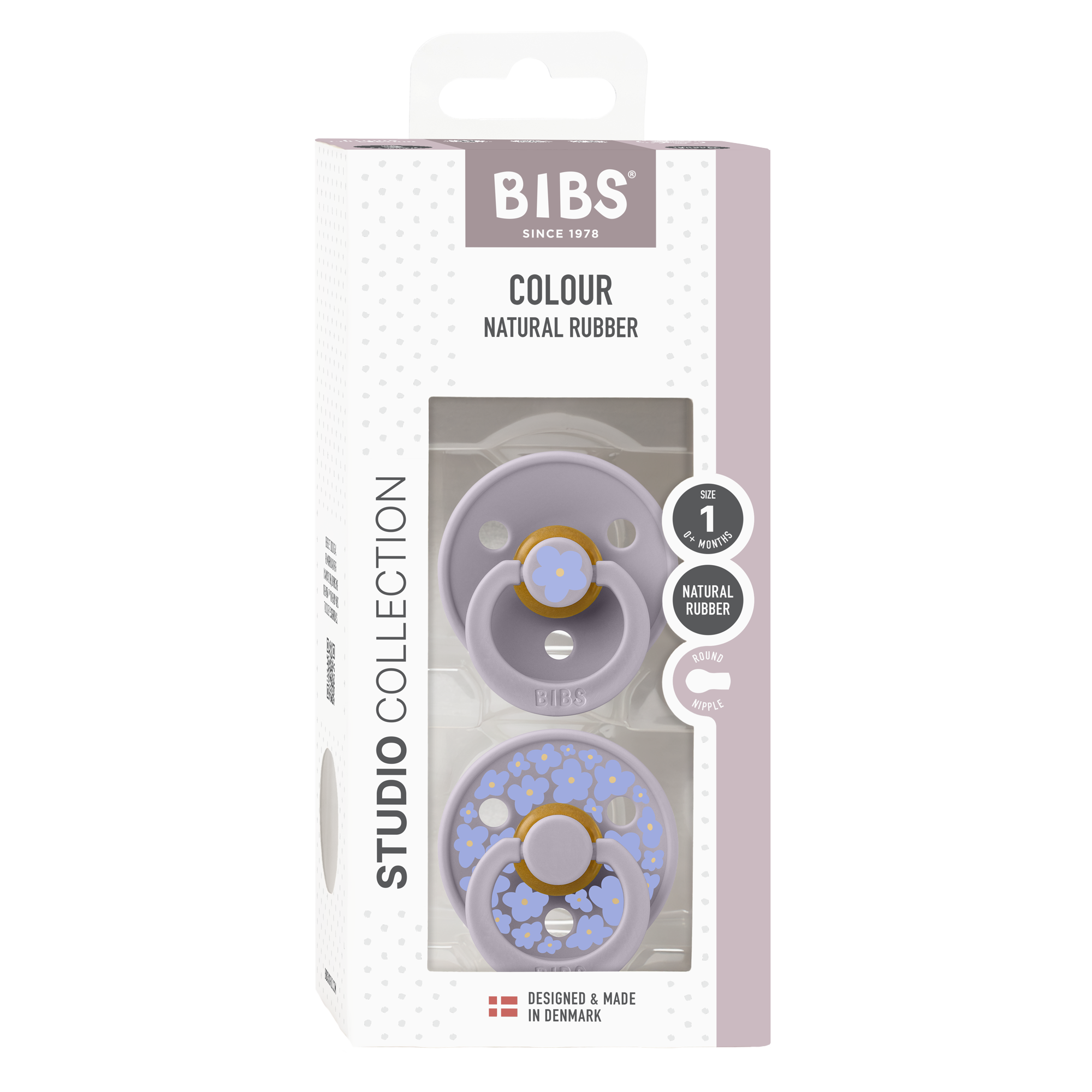 Bibs Pacifier 2 Pack  - Fossil Grey Mix