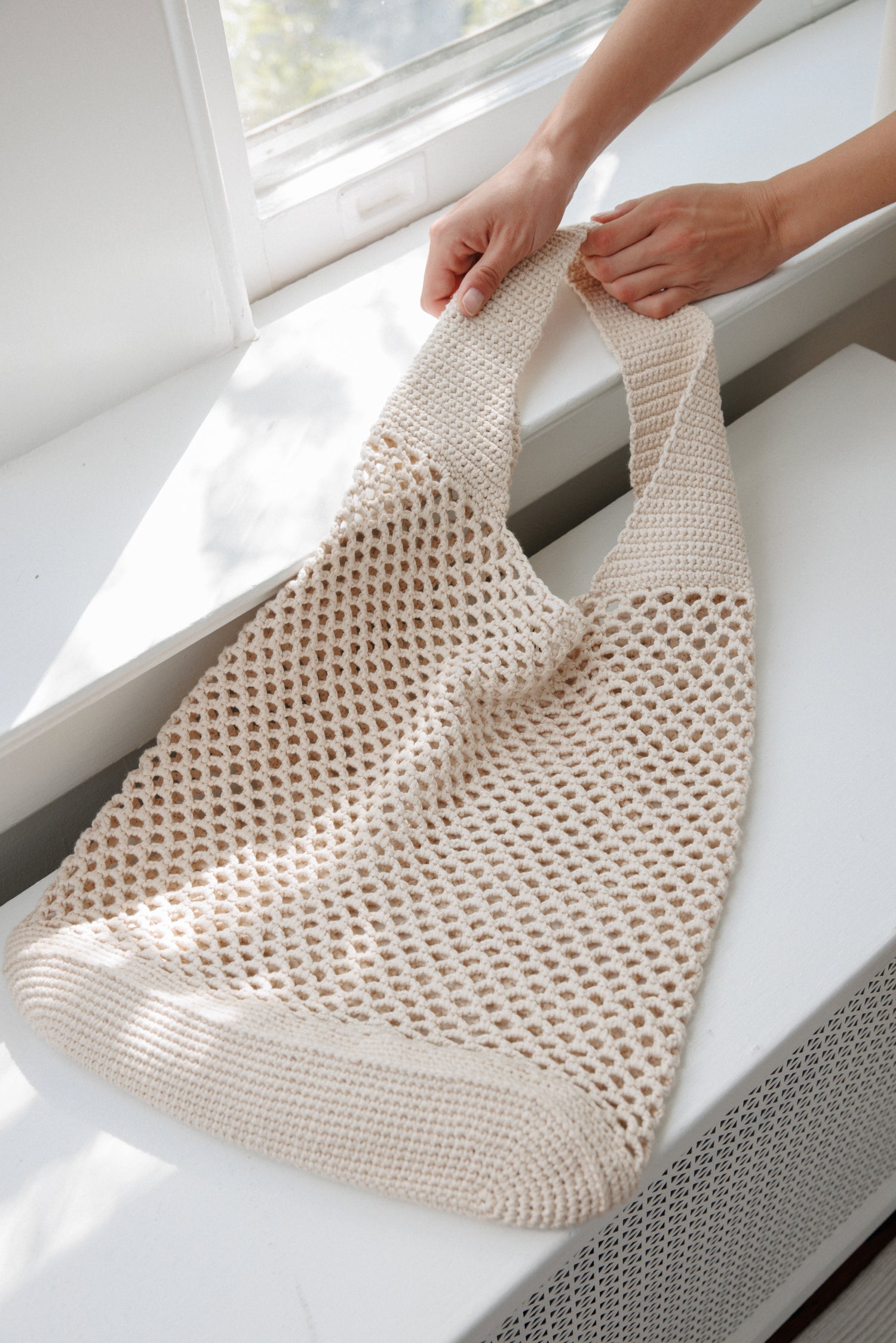 Crochet Tote : Bone