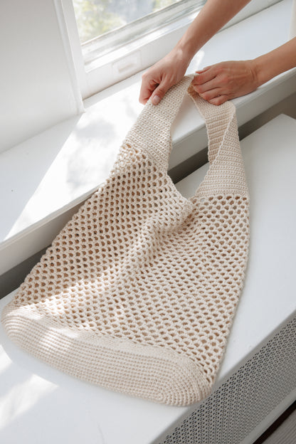 Crochet Tote : Bone