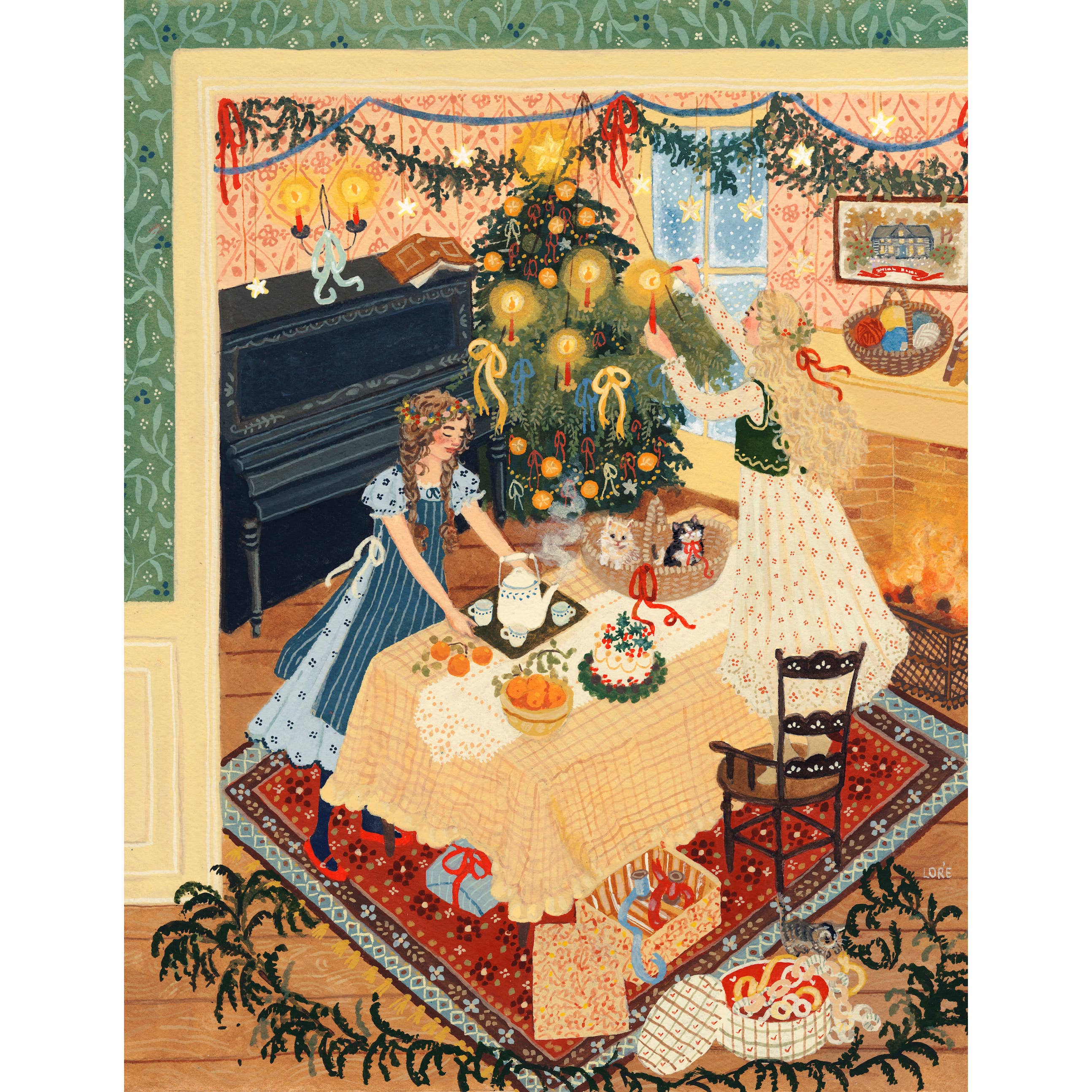 Christmas At Orchard House Art Print