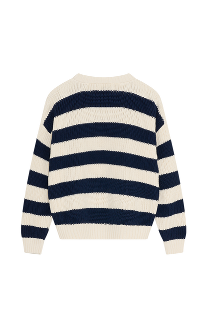 Musa Woman Jumper Summer Midnight Knit Stripes