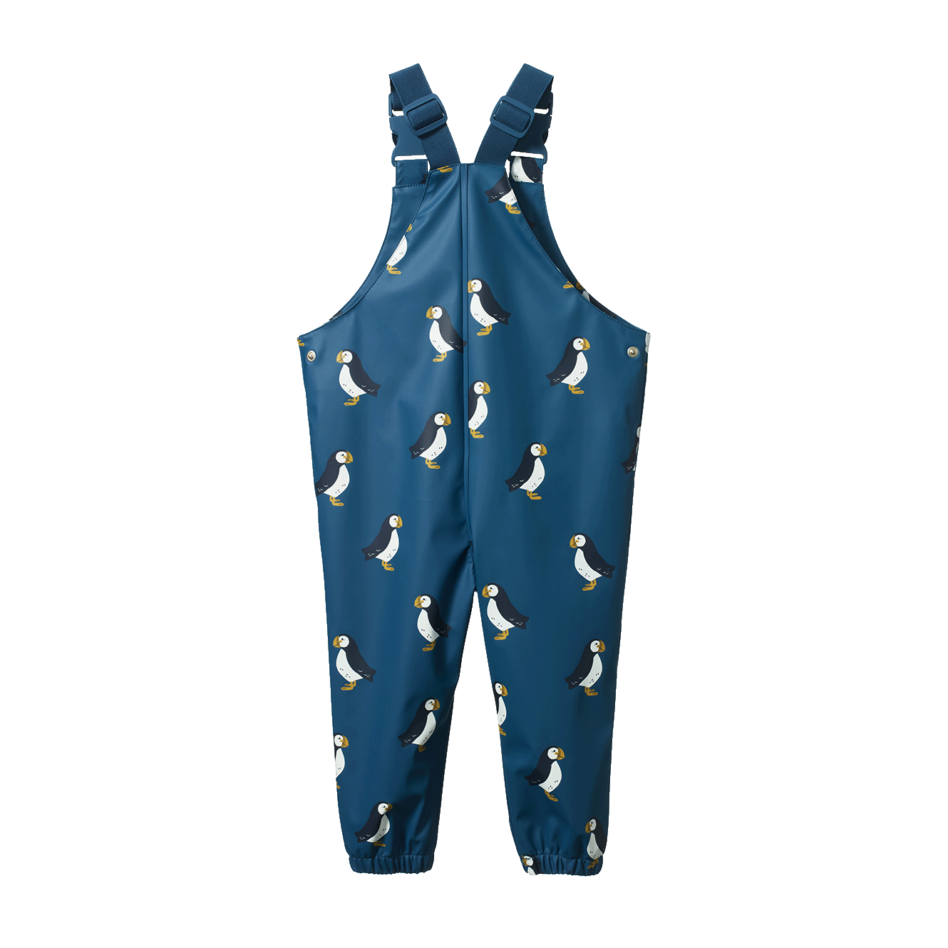 Splash Overalls - Puffin Teal Print