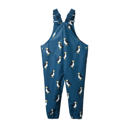 Splash Overalls - Puffin Teal Print