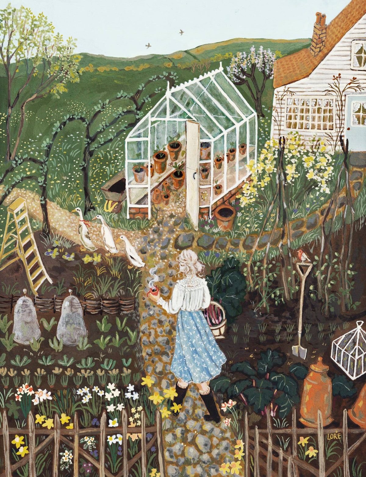 Lady of the Garden Art Print