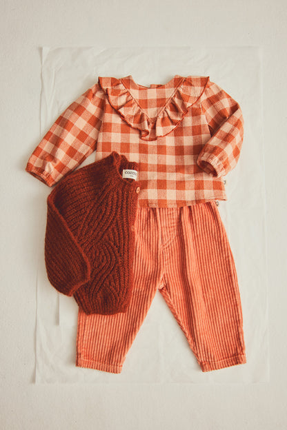 Corduroy Baby Pants - Pink Siena