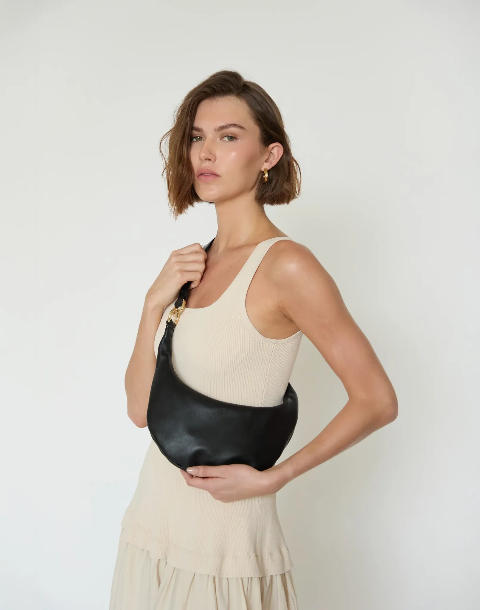 The Micro Ring Bag Black/ Gold